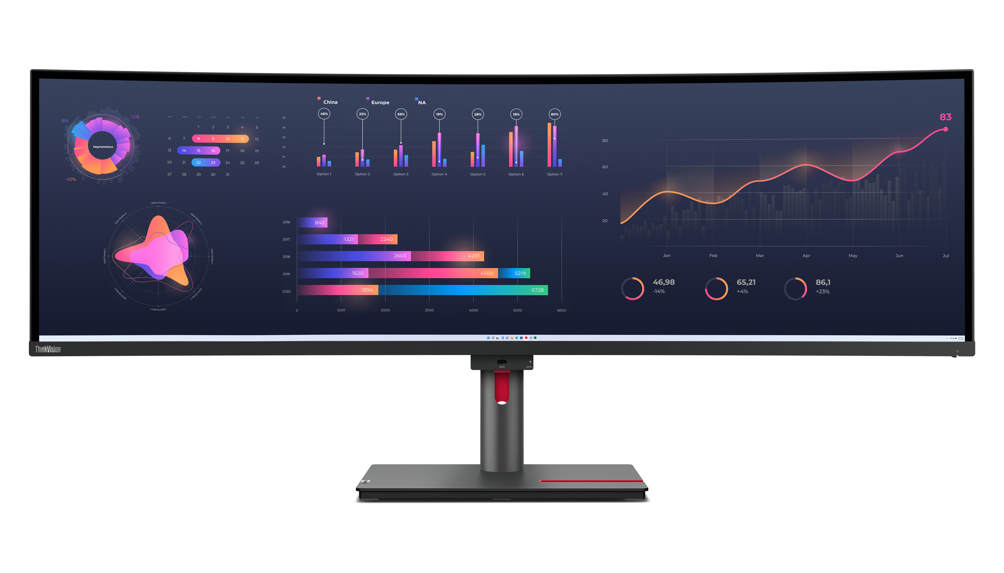 Lenovo ThinkVision P49w-30 pantalla para PC 124,5 cm (49") 63DBRAT1EU
