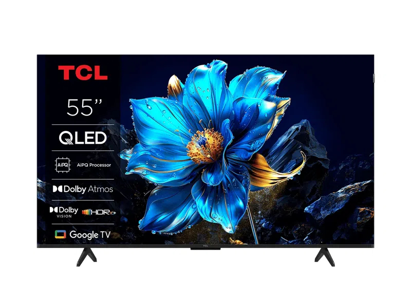 TV QLED 55" - TCL 55T69C, UHD 4K, Procesador AiPQ, Smart TV, DVB-T2, Negro