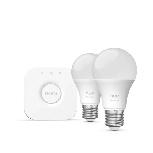 Philips Hue White & Color Ambiance Starter Kit Essential: 2 Bombillas Inteligentes E27 (806 lm): imagen 2