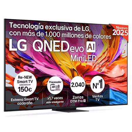 Smart TV LG QNED evo AI QNED85 100 pulgadas MiniLED 4K 2025 - 100QNED85EB6.OBSPTO | LG ES