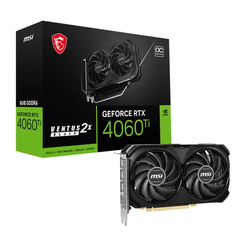 MSI GeForce RTX 4060 Ti VENTUS 2X Black OC 8GB GDDR6 DLSS3 -