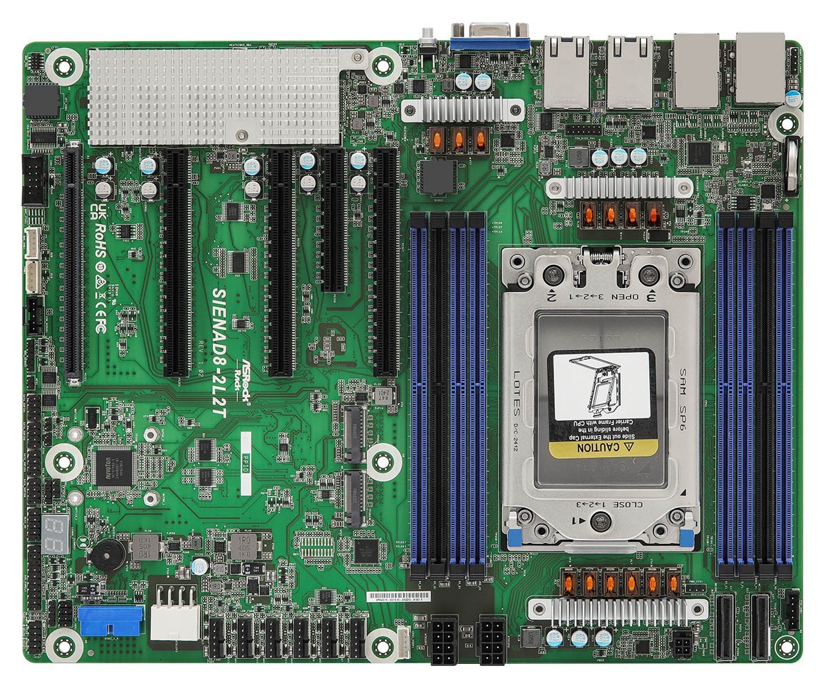 ASRock SIENAD8-2L2T, 1xSKT SP6, AMD EPYC 8004, SoC SIENAD8-2L2T