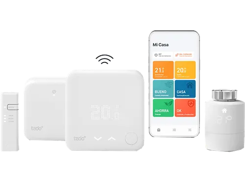 Termostato - Tado Pack kit termostato inalámbrico+ 1 Cabezal Termostático Inteligente, Blanco