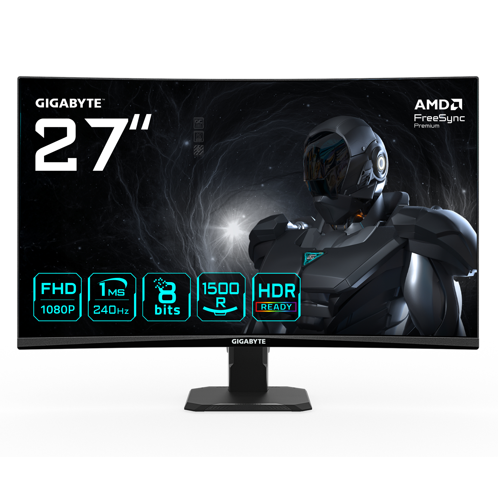 Gigabyte GS27FC2 EK 27" FHD VA 240Hz 1ms HDR Curvo