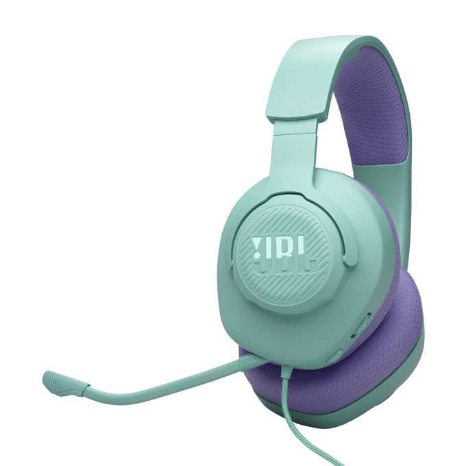 Auriculares gaming - JBL Quantum 100M2, Circumaurales, Diadema con cable, Micrófono, Cyan