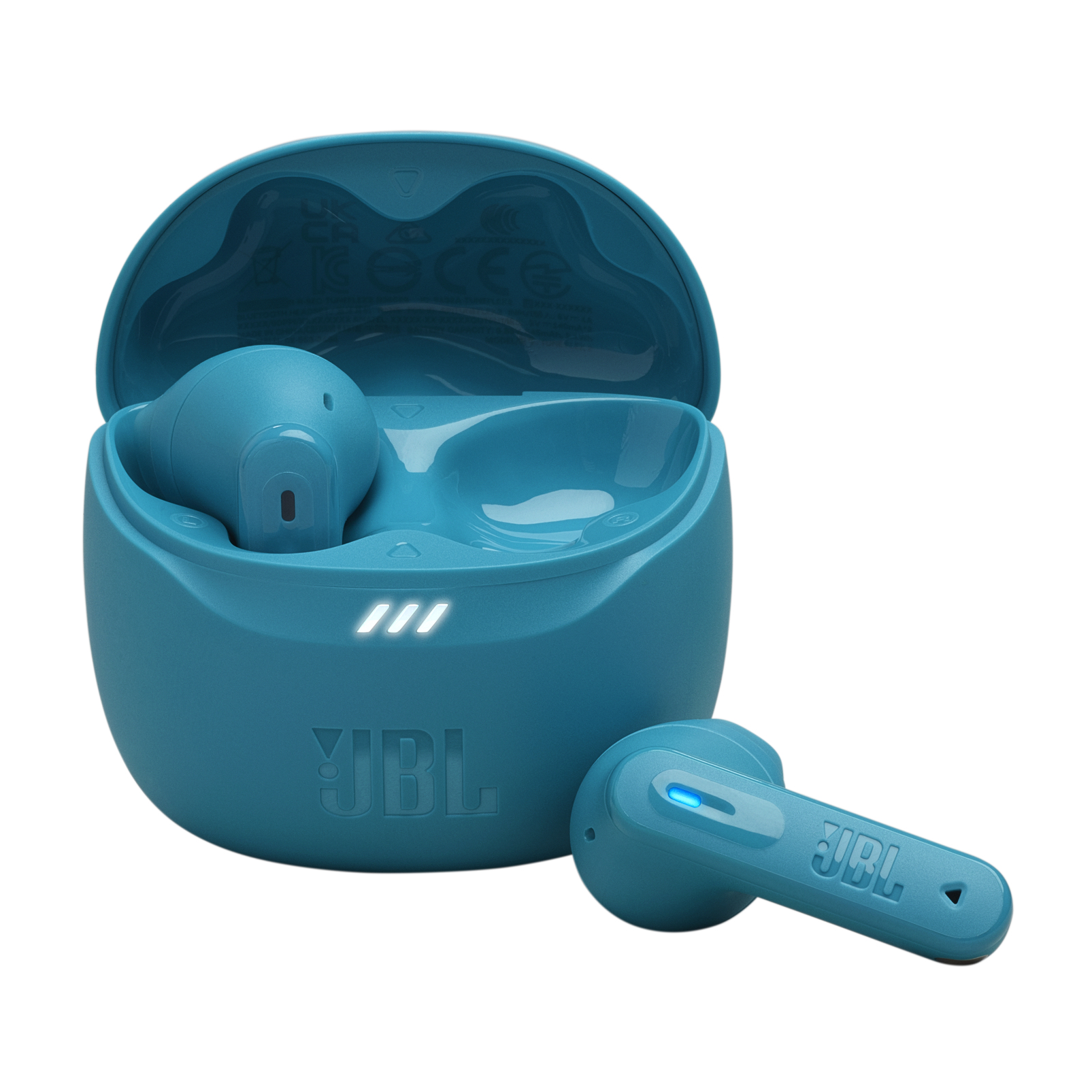 Auriculares True Wireless - JBL Tune Flex 2, 48 h Autonomía, IP54, Cancelación de ruido, Ergonómico, Turquesa
