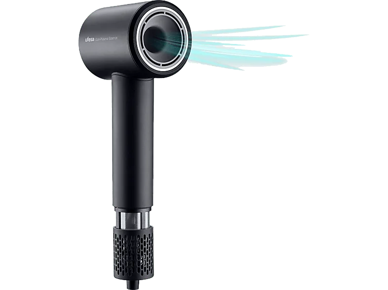 Secador - Ufesa BLDC Ion-Plasma Essence, 1600 W, 2 Temperaturas+ Aire frío, Velocidades, Difusor incluido, Tecnología Care, Negro
