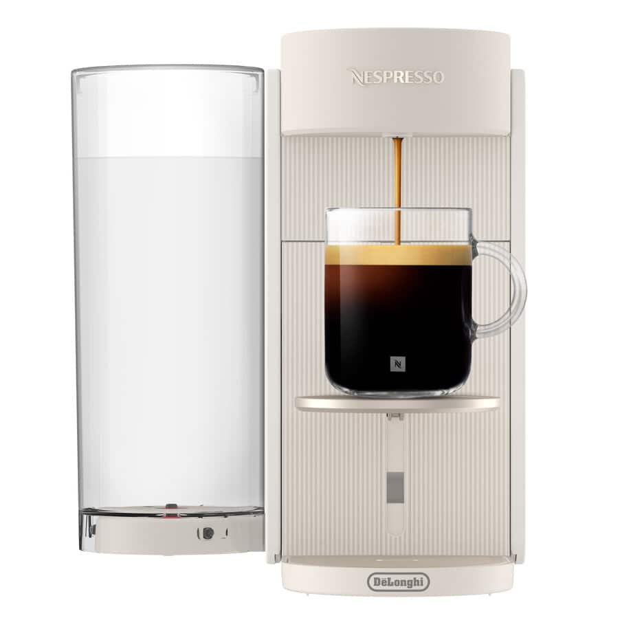 Cafetera de cápsulas - De'Longhi Vertuo Up ENV200.W, 19 bar, Nespresso Smart, 1.4 l, 1100 W, Blanco perla