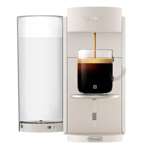 Cafetera de cápsulas - De'Longhi Vertuo Up ENV200.W, 19 bar, Nespresso Smart, 1.4 l, 1100 W, Blanco perla