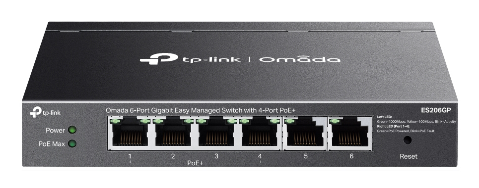 TP-Link ES206GP Switch 6xGE (4xPoE+) ES206GP