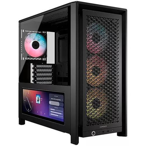 Corsair Frame 4000D LCD RS ARGB Premium ATX Pantalla Táctil LCD 14.5" Cristal Templado Negro