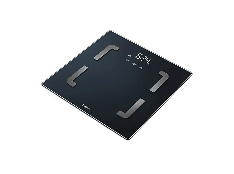 Báscula inteligente - Beurer BF 880, Peso máximo 180 kg, Bluetooth y Wifi, Análisis corporal completo, Negro