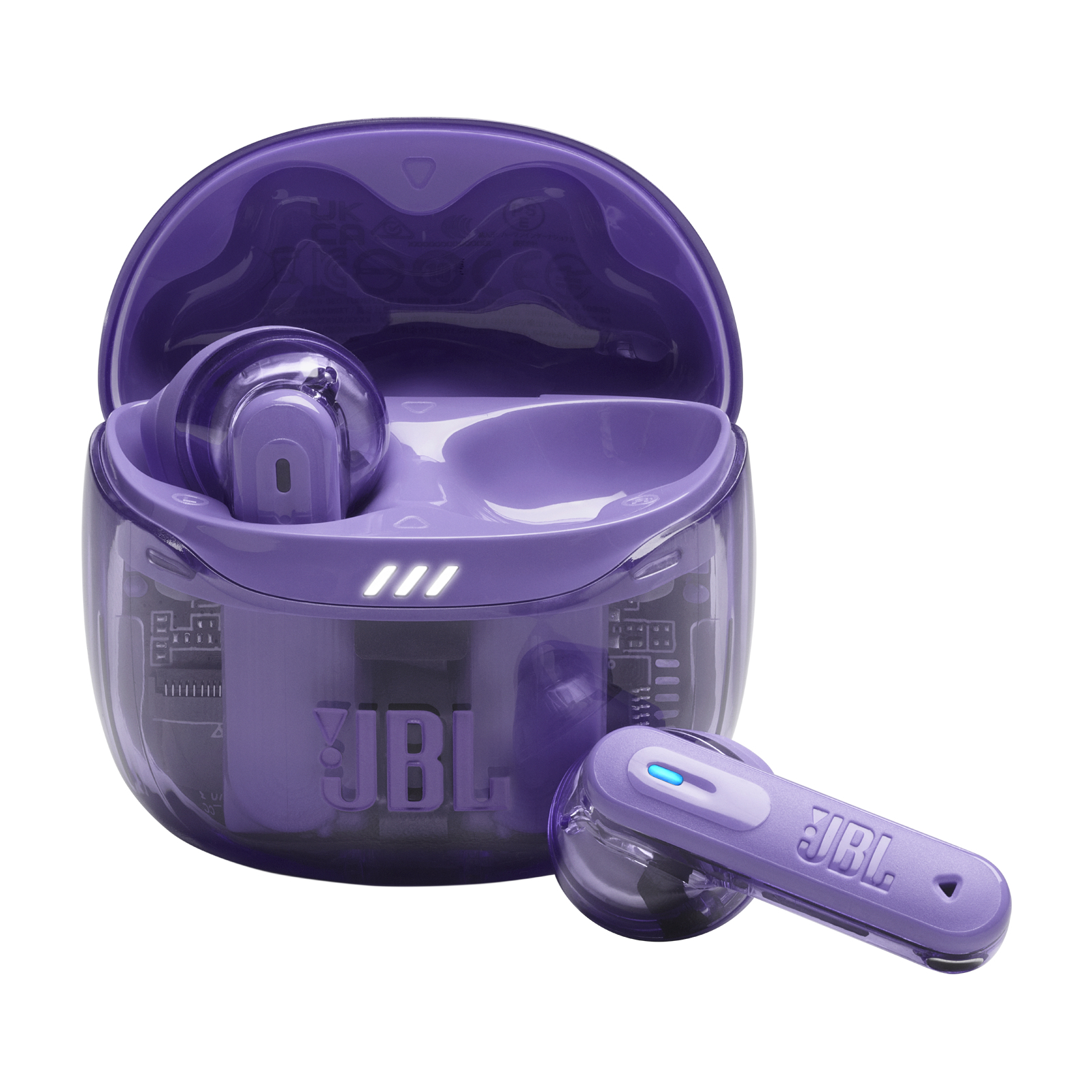 Auriculares true wireless JBL Tune Flex 2 Ghost Edition Malva
