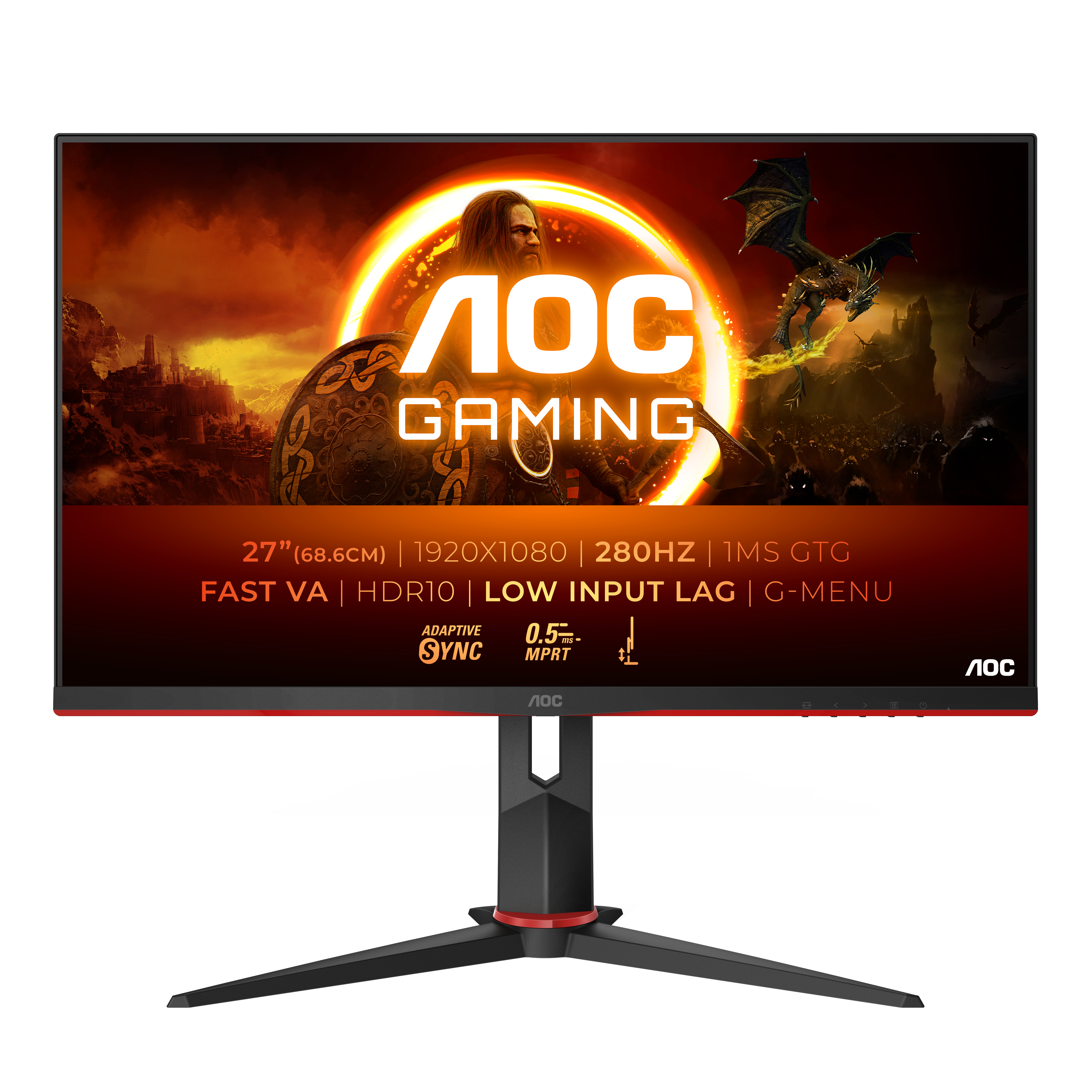 AOC G2 27G2ZN3/BK pantalla para PC 68,6 cm (27") 1920 x 27G2ZN3/BK