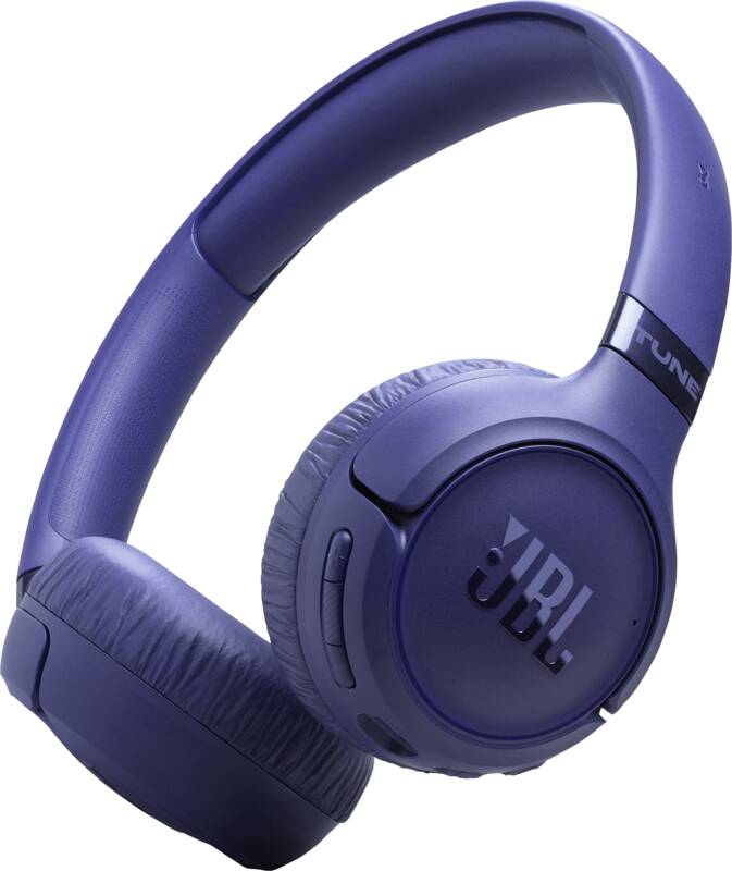 Auriculares inalámbricos - JBL Tune 680NC, Autonomía 76 h, Diadema, Bluetooth, Cancelación de ruido adaptativa con Smart Ambient, Plegables, Azul