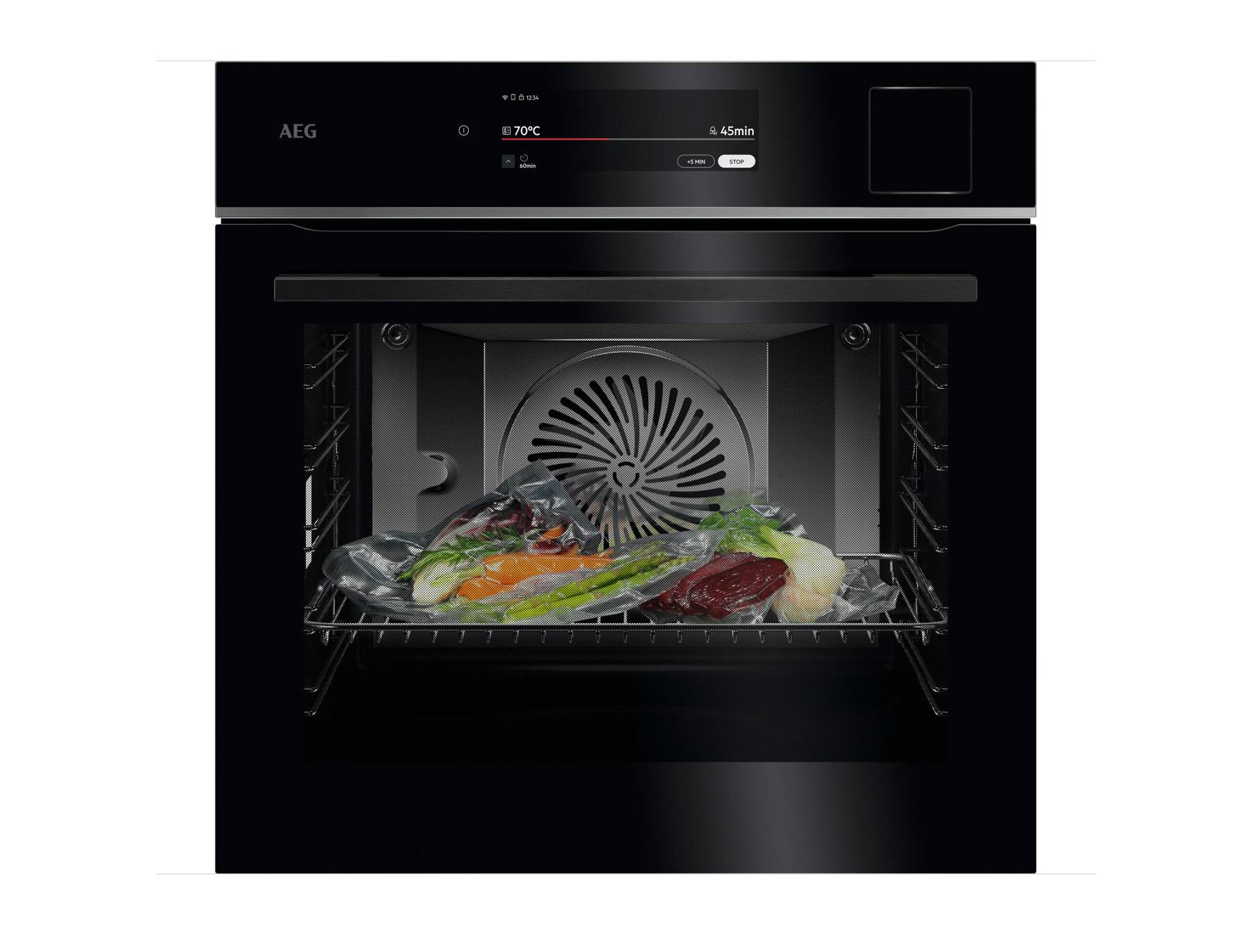 AEG Horno de vapor Serie 9000 ProAssist con SteamPro con Display CookSmart Touch+ 7,8 '', con WiFi TP9SB831AB