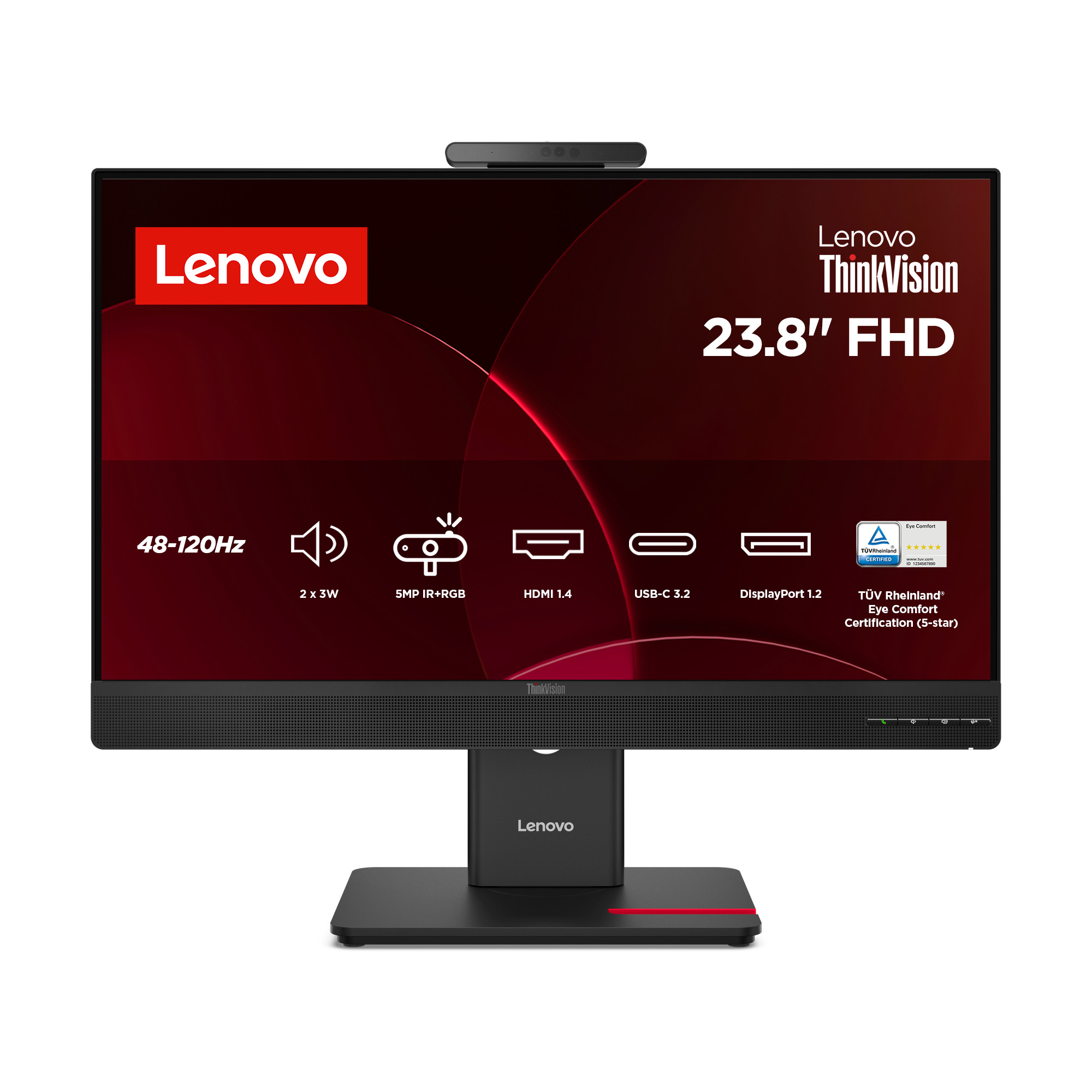 LENOVO ThinkVision T24-4v Monitor ThinkVision 23.8" LCD IPS Full HD HDMI VGA Altavoces
