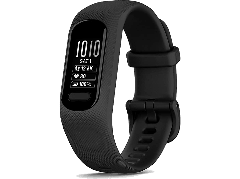 Pulsera de actividad - Garmin Vívosmart 5, Pantalla OLED, Bluetooth, Frecuencia cardíaca, Talla S/M, Negro
