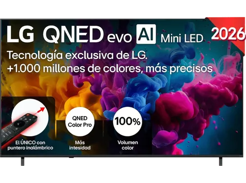 TV QNED Mini LED 85" - LG 85QNED8MB6A.AEU, UHD 4K, Alpha 8 AI Processor Gen2, Smart TV, Negro