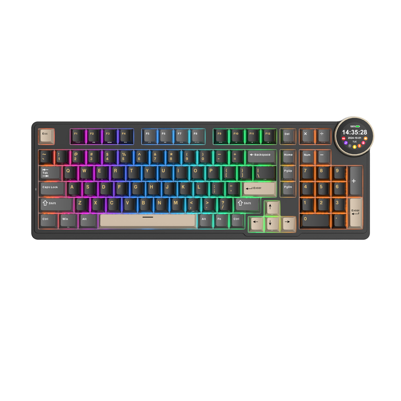 Royal Kludge RKN99 Tri Mode ISO-ES RGB Hot-Swappable Switch Beige Phantom