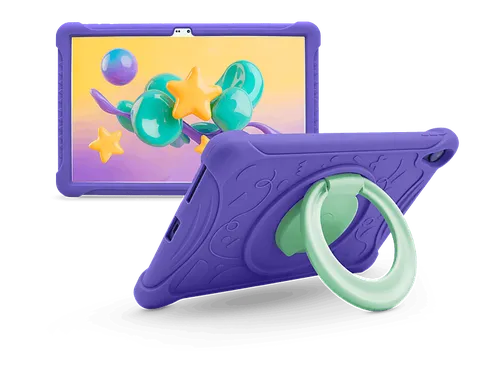 Tablet infantil - PEAQ MIA Kids Tab, WiFi 6, 10" HD, 4 GB RAM, 128 GB, Púrpura