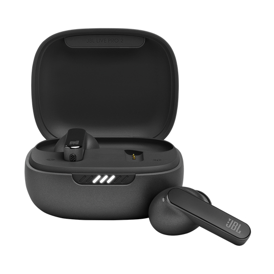Auriculares True Wireless - JBL Live Pro 2, De botón, BT 5.2, Hasta 40 horas, IPX5, Negro + Estuche de carga