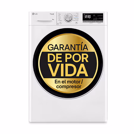 Secadora bomba de calor - LG RH80V9AV4N, 8 kg, 14 programas, Dual Inverter Compressor™, Eco Hybrid™, Display Gran LED, Blanco