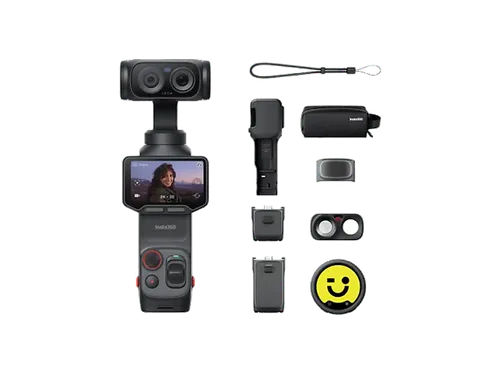 Cámaras deportivas - Insta360 Luna Ultra Creator Bundle, 8K, 240 min Autonomía, Apertura F1.8, Sensor CMOS 1/1.3", Negro