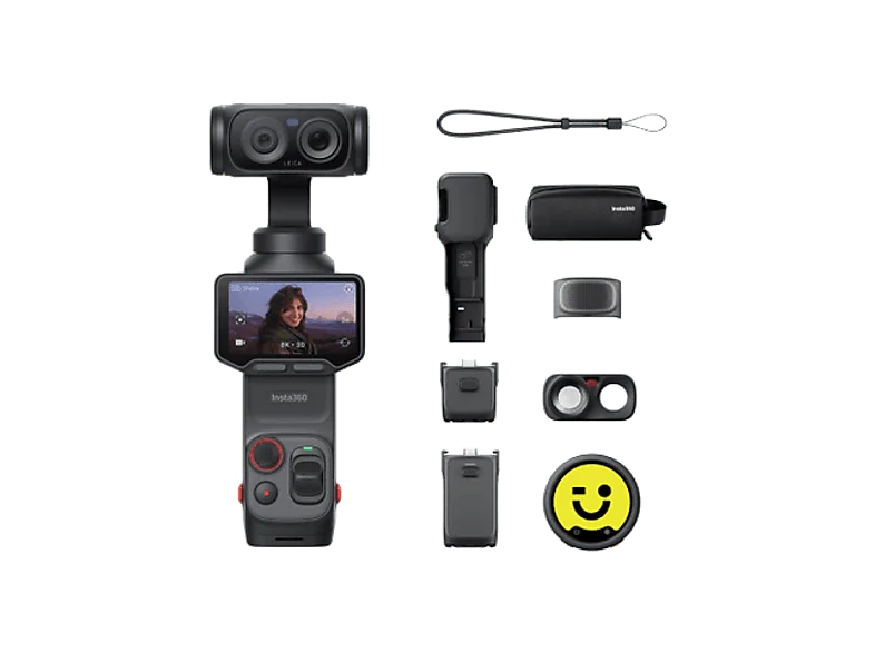 Cámaras deportivas - Insta360 Luna Ultra Creator Bundle, 8K, 240 min Autonomía, Apertura F1.8, Sensor CMOS 1/1.3", Negro