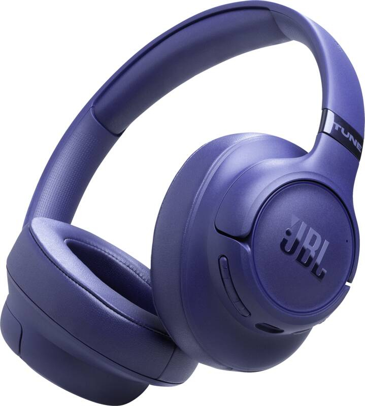 Auriculares inalámbricos - JBL Tune 780NC, Autonomía 76 h, Diadema, Circumaurales, Cancelación de ruido adaptativa con Smart Ambient, Plegables, Azul