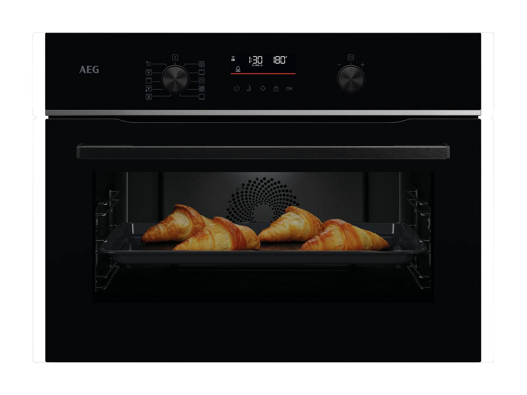 AEG Horno compacto Serie 5000 SurroundCook con SteamBake con Display LED Explore TA5PK401B