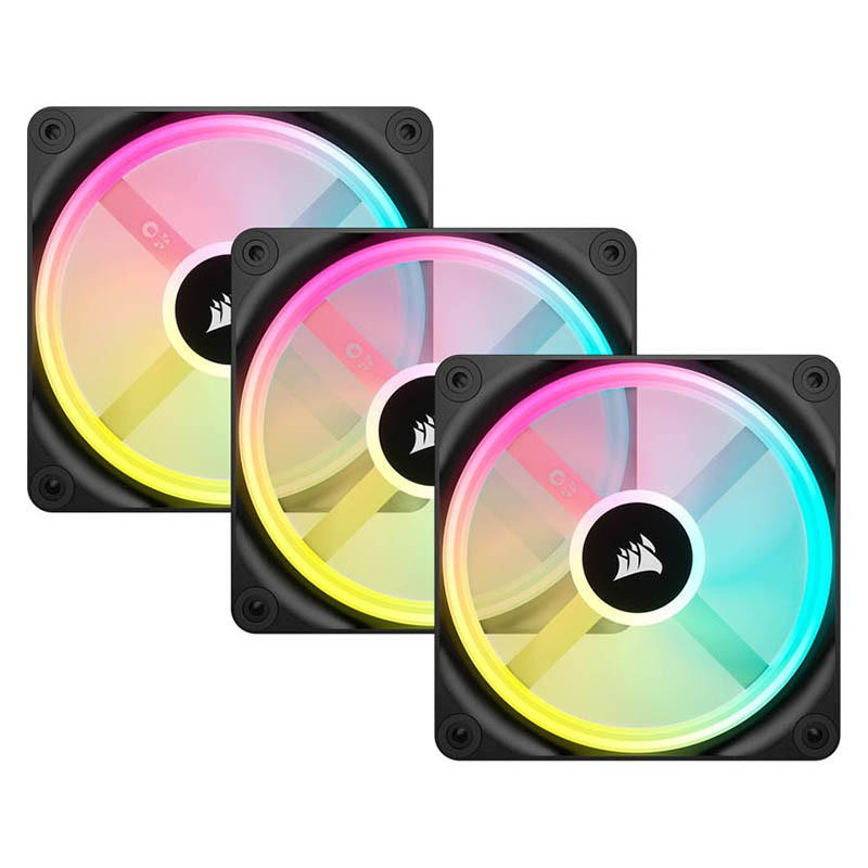 VENTILADOR CAJA CORSAIR QX RGB SERIES iCUE LINK QX120 RGB 120MM MAGNETIC DOME TRIPLE PACK CO-9051002-WW
