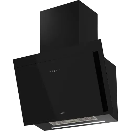 Campana decorativa - Cata Thalassa PRO 700 GBK, 842 m³/h, Ancho 70 cm, 5 Niveles de Extracción + Turbo, Control Táctil con display digital, Negro