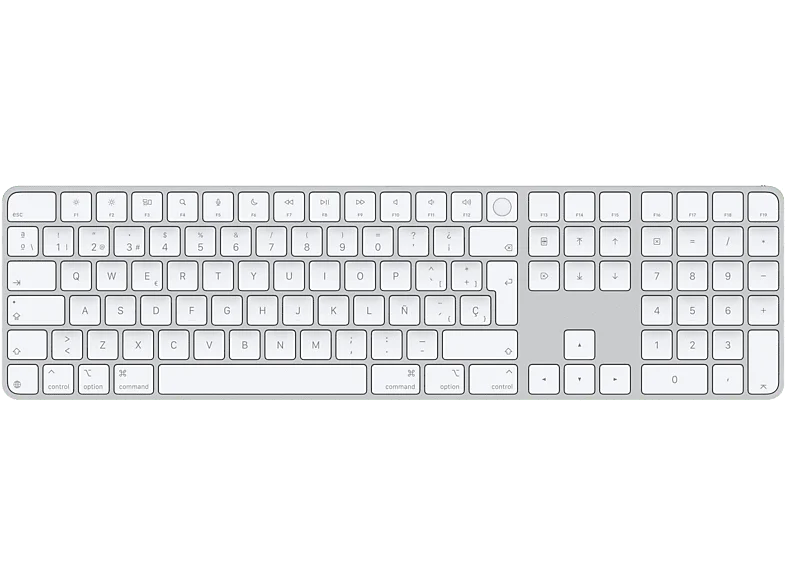 Magic Keyboard with Touch ID and Numeric Keypad for Mac models with Apple silicon - Spanish - White Keys