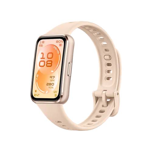 HUAWEI Band 11 Beige Fluoroelastómero Caja de Aleación de Aluminio / Seguimiento del Sueño Mejorado / Ultra Delgada y Cómoda