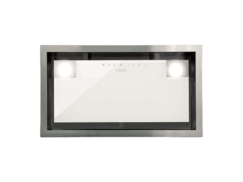 Campana grupo filtrante- Cata GC DUAL 75 WH, 5, 820 m³/h, 49.2 cm Ancho, Iluminación LED, 3 Velocidades + Turbo, Control táctil, Blanco