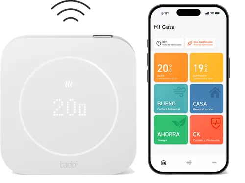 Sensor de temperatura - tado X(2ª gen.), Control preciso, Manejo intuitivo, Batería recargable, Funciones inteligentes, Blanco