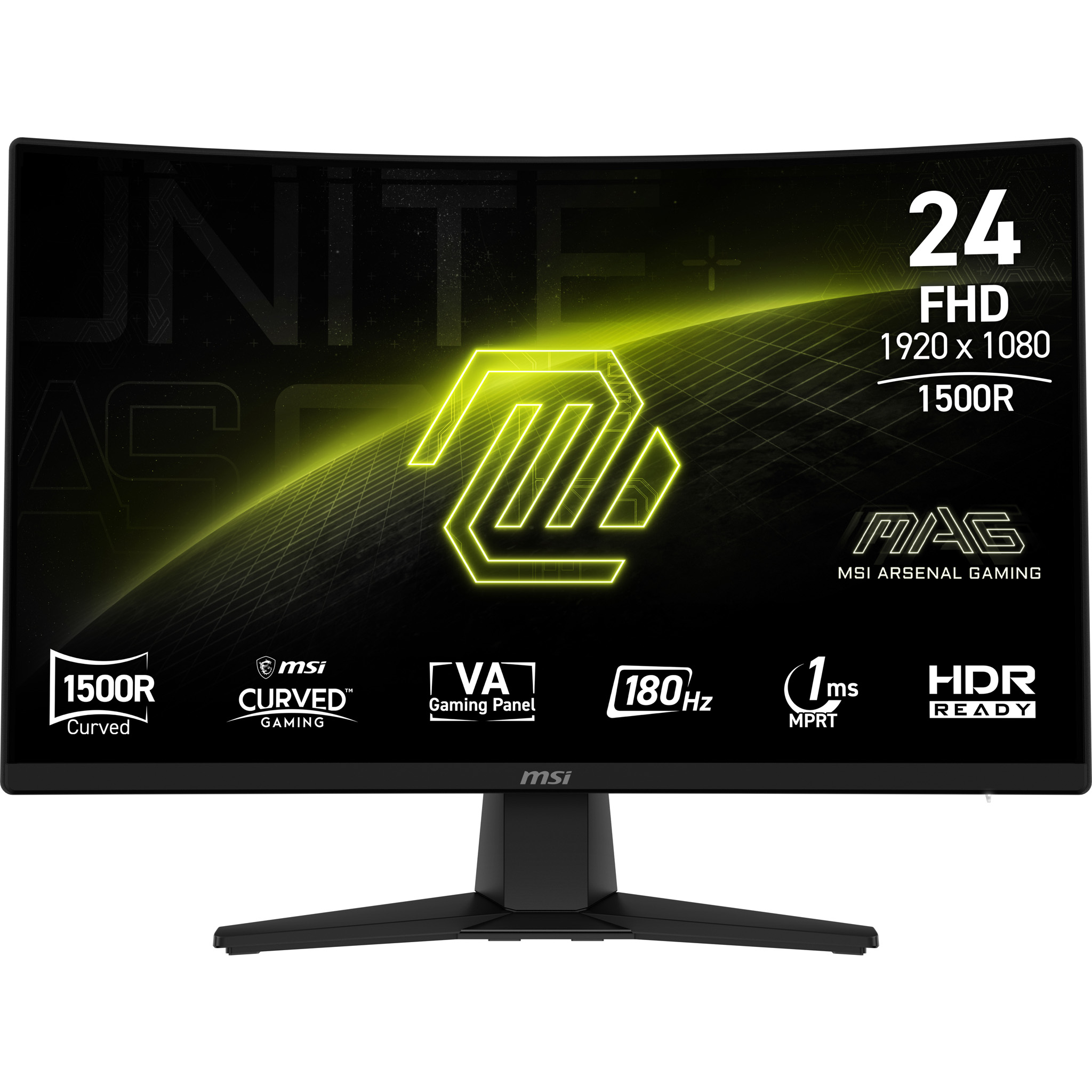 MSI MAG 242C 24" FHD VA 180Hz 1ms HDR Curvo