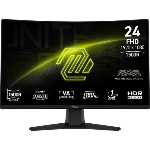MSI MAG 242C 24" FHD VA 180Hz 1ms HDR Curvo