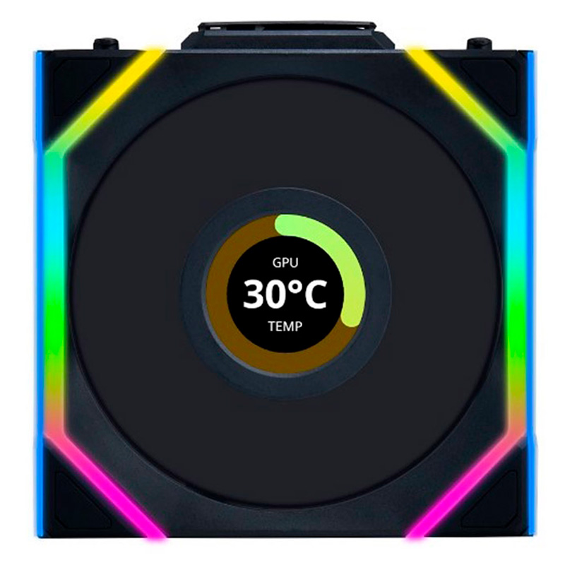 Lian Li Uni Fan SL120 Wireless LCD ARGB Reverse Blade 120mm Negro