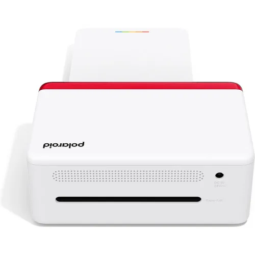 Impresora fotográfica - Polaroid Hi Print 4x6, Bluetooth, Tamaño postal (102mm x 152mm), Transferencia Térmica por Difusión de Tinta, Blanco y Rojo