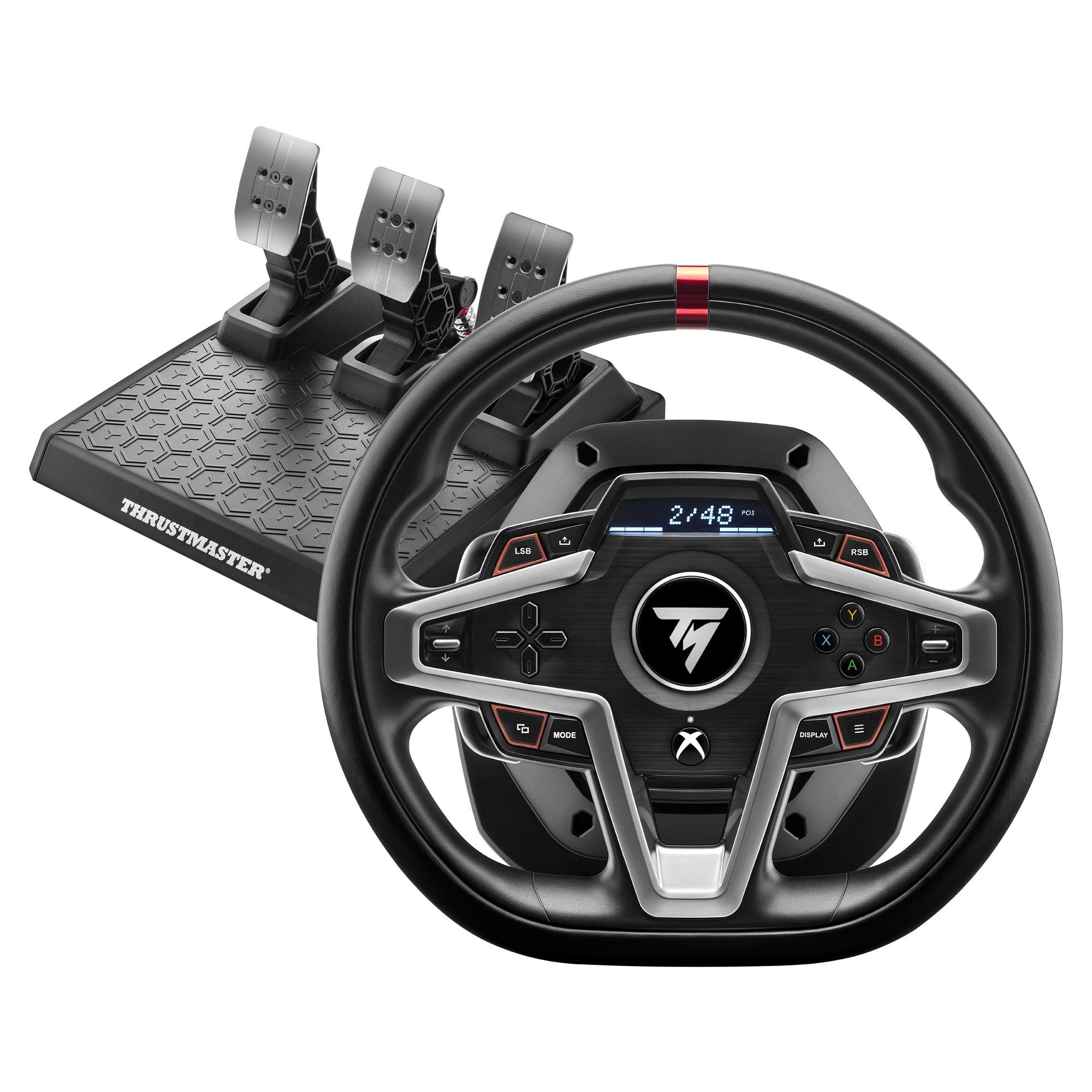 Volante - Thrustmaster T248 Force Feedback Dinámico, Pedales Magnéticos para Xbox One, Series y PC