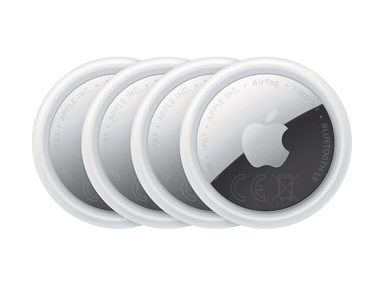 Apple AirTag (2.ª generación), Localizador, Paquete de 4 unidades, Bluetooth, Chip U1, NFC, Plata