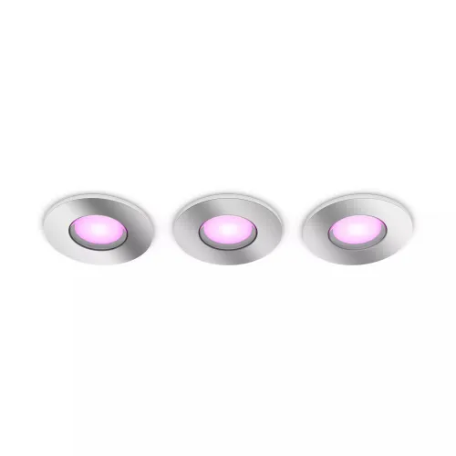 Philips Hue White & Color Ambiance Pack De 3 Focos Empotrables Xamento Plateado