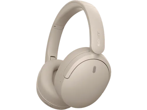 Auriculares inalámbricos - Sony WH-CH735NC, Cancelación ruido/Noise Cancelling, 75h, Carga Rápida, Plegable, Bluetooth, Llamadas nítidas con IA, Crema