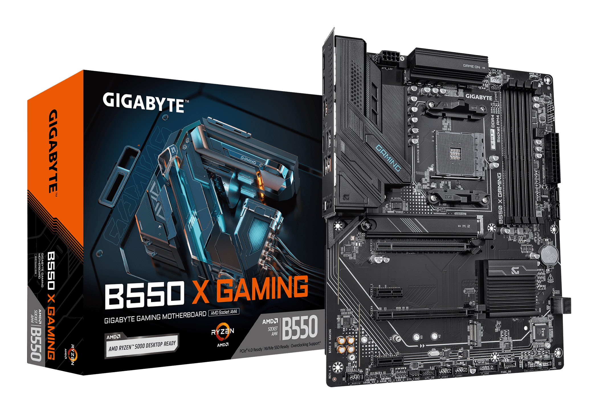Placa base Gigabyte B550 X Gaming AMD AM4 DDR4 ATX Sin WiFi Marrón
