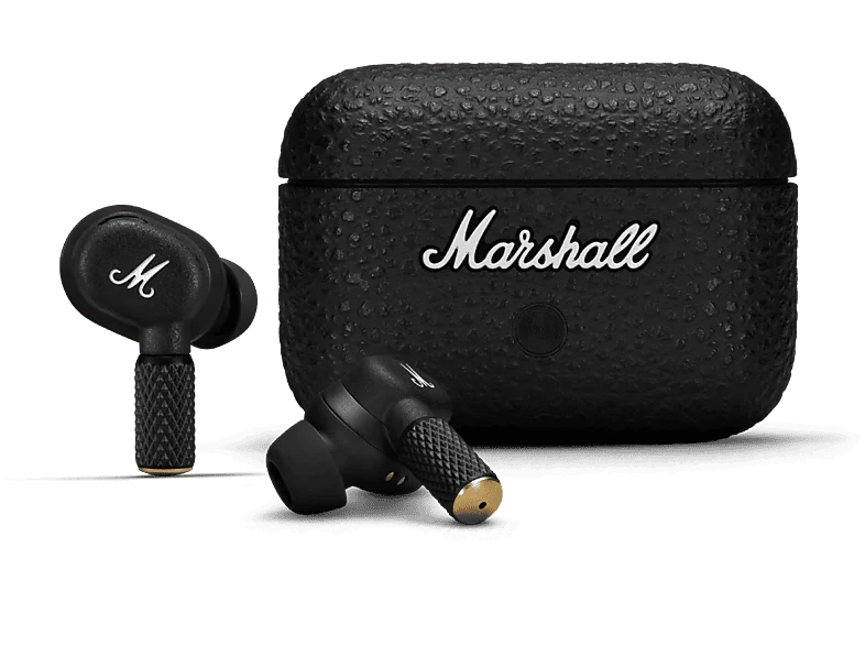Auriculares True Wireless - Marshall Motif II A.N.C., Cancelación activa ruido, 30h de reproducción, Carga inalámbrica, Negro