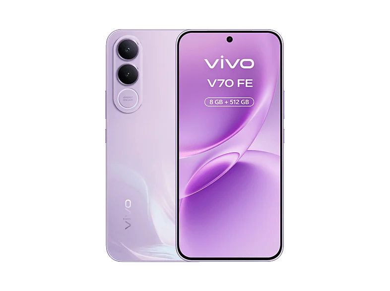 vivo V70 FE, Muse Purple, 512GB, 8GB RAM, 6.83" AMOLED, Dimensity 7360-Turbo, 7000 mAh