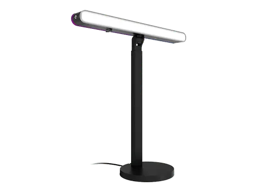 Lámpara - Logitech Litra Beam LX, RGB Lightsync, Tecnología TrueSoft, Temperatura de color, brillo y ajustables, USB-Bluetooth, Dos caras, Negro
