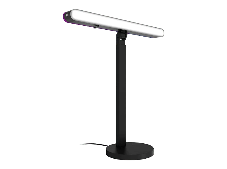 Lámpara - Logitech Litra Beam LX, RGB Lightsync, Tecnología TrueSoft, Temperatura de color, brillo y ajustables, USB-Bluetooth, Dos caras, Negro